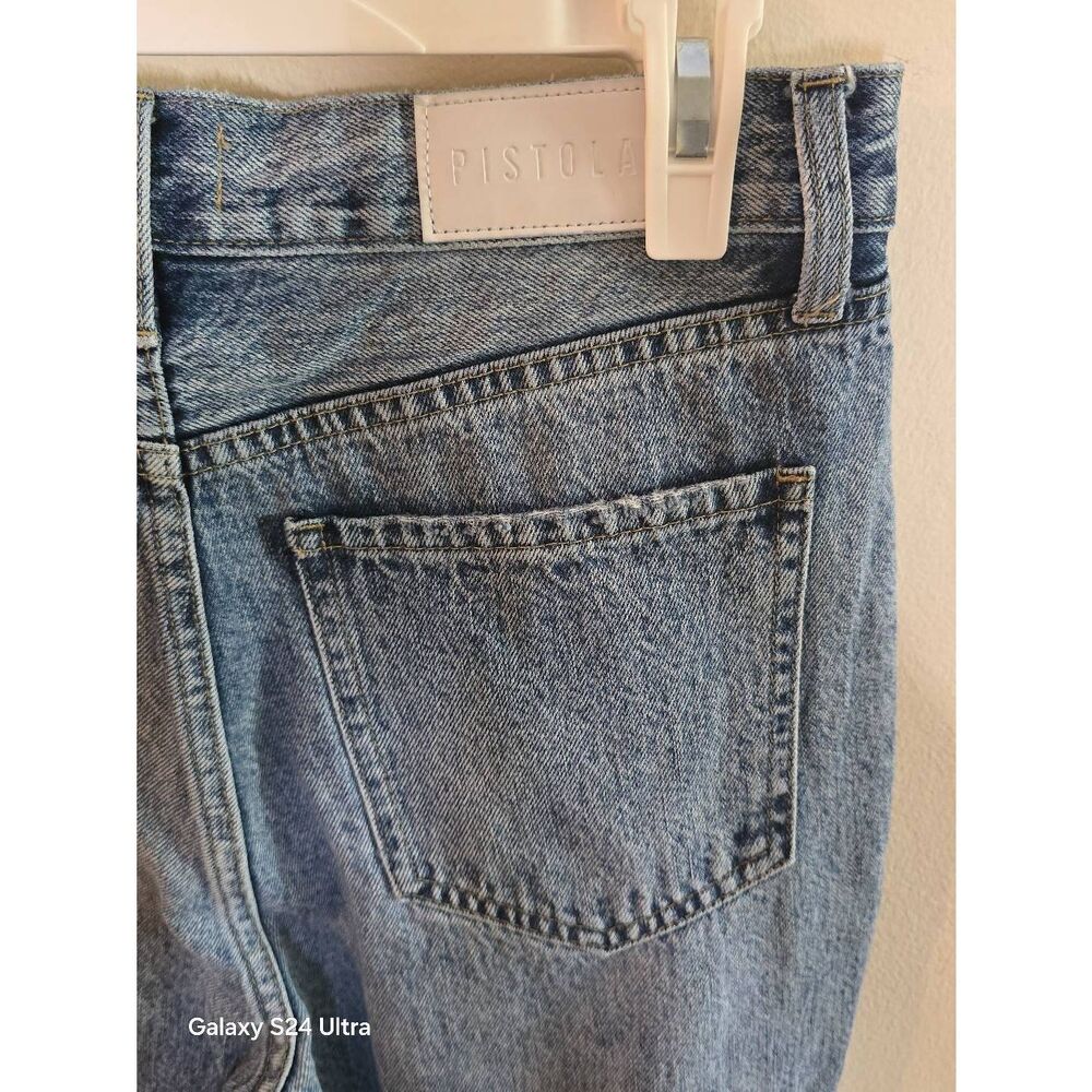 Pistola Women's Straight Leg Jeans Size 28 Ultra High Waist Button Fly Play Day - Picture 9 of 15